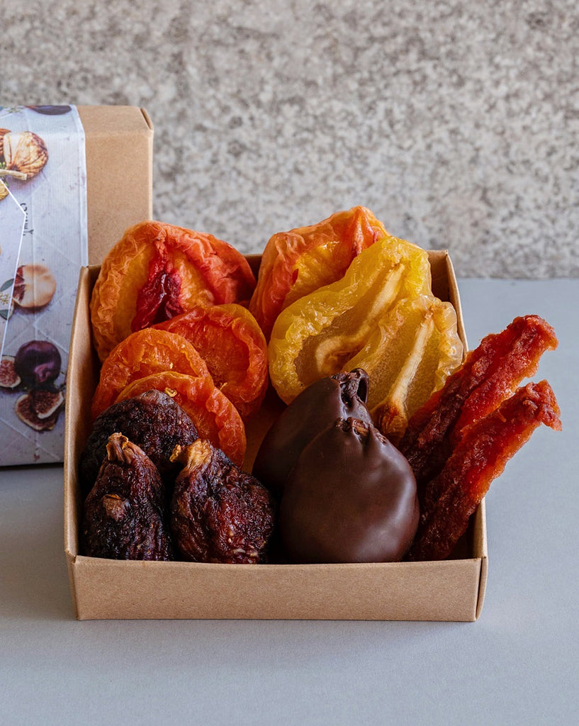 AE. Small Melange Gift Box with Choc enrobed figs- NEW IMPROVED