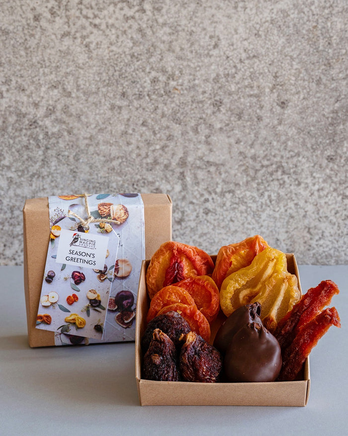 AE. Small Melange Gift Box with Choc enrobed figs- NEW IMPROVED