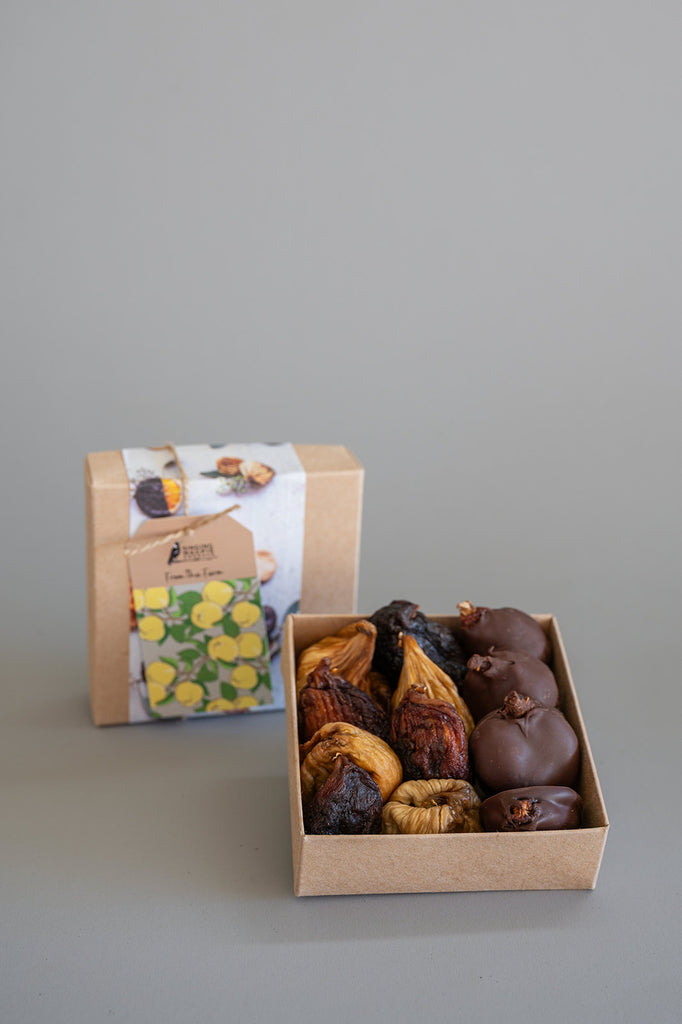 A1. Chocolate Enrobed Fig Gift box (small, dark choc)