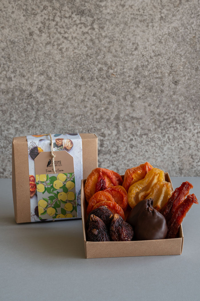 AC. Melange Gift Box with Choc enrobed figs (small, dark choc)