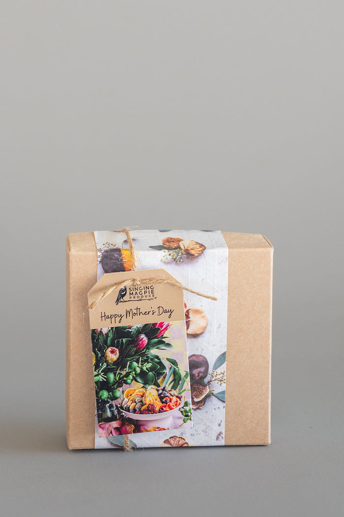 AC. Melange Gift Box with Choc enrobed figs (small, dark choc)