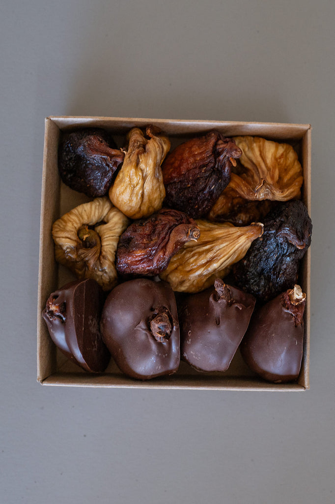 A1. Chocolate Enrobed Fig Gift box (small, dark choc)