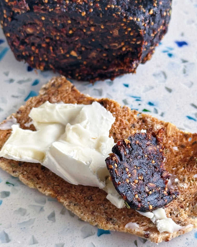 Fig and citrus paste with goats Camembert 