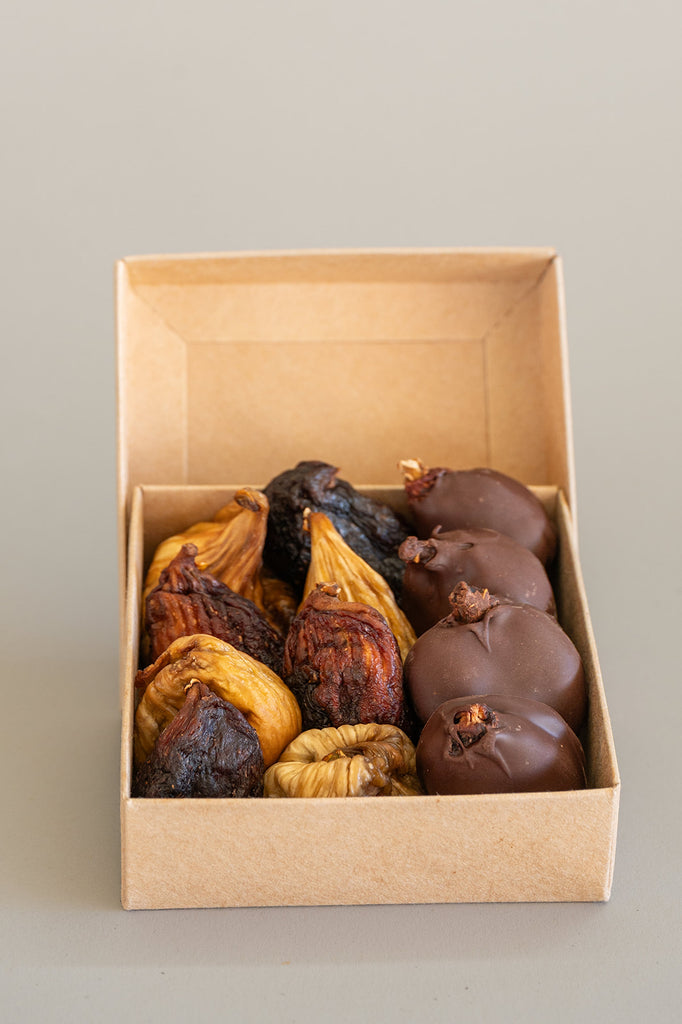 A1. Chocolate Enrobed Fig Gift box (small, dark choc)