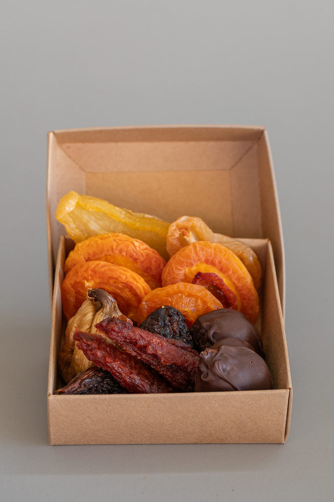 A7. Melange Gift Box with Choc enrobed fig (small, dark choc)